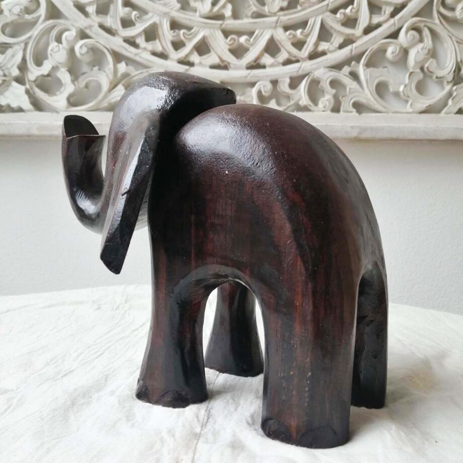 elefante legno m marrone arredo etnico